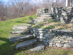 Shale Stone Steps and Stone Walls