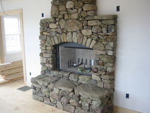 Field stone Fireplace