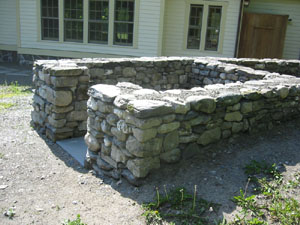 Stone Wall Enclosure for AC Unit